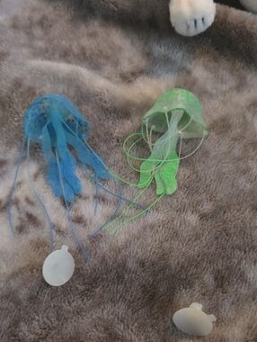 Blue and Green Jellyfish Aquarium Ornaments